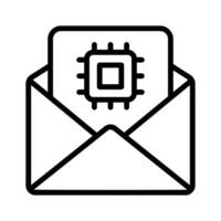 Smart email, email generator, ai mail design vector