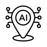 Ai location design in modern style vector