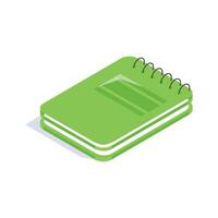 Note taking, organization, concept icon of notebook in isometric style vector