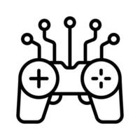 A game controller with interconnected nodes, symbolizing AI in gaming and interactive entertainment vector