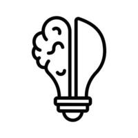 Well designed idea generation in modern style vector