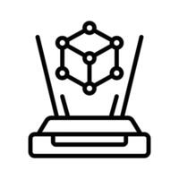 Modern icon of hologram, concept of augmented reality vector