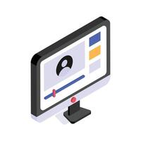 A trendy icon of lesson in modern style vector