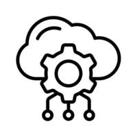 Cloud environments, cloud services in modern style vector