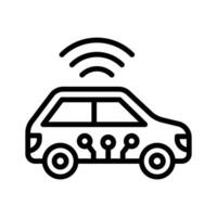 Beautiful designed smart car icon, ai automobile technology vector