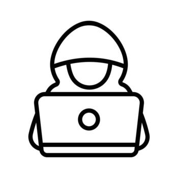 Grab this creative icon of hacker in modern style vector