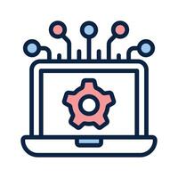 Take a look at this creatively designed laptop configuration icon vector