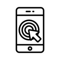 Carefully designed icon of mobile interaction vector