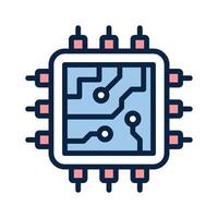 Download this unique icon of ai processor, microprocessor vector