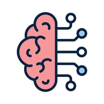 Neural network design in modern style vector