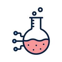 Get your hold on this creative icon of experiment vector