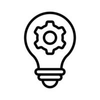 Cogwheel with lightbulb, concept icon of creative technology vector