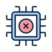 Indicates the detection and correction of faults in AI systems vector