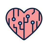 Get your hands on this amazing icon of artificial heart in modern style vector