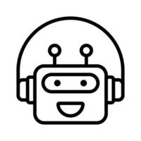 Robot assistant , robotic support icon design vector