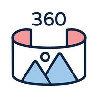 Immersive 360 degree virtual reality experience, ready to use vector