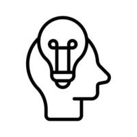 Well designed idea generation in modern style vector