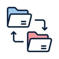 Automated file transfer design, ready to use vector