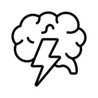 An icon design of brainstorming in unique style, brain power vector