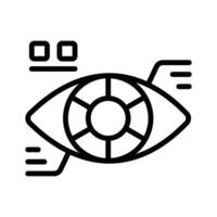 Mechanical eye , artificial intelligence icon design vector