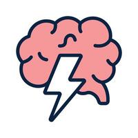 An icon design of brainstorming in unique style, brain power vector
