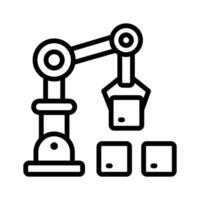 Robotic automation, an amazing icon of robotic manufacturing vector