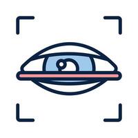 Iris recognition design in editale style vector