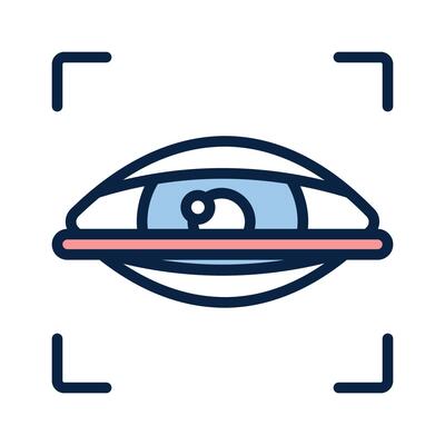 Iris recognition design in editale style