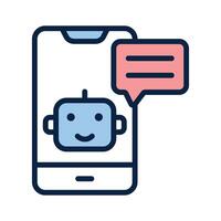 Trendy icon of mobile robot, artificial intelligence design vector