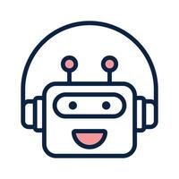 Robot assistant , robotic support icon design vector