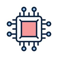 Download this unique icon of ai processor, microprocessor vector