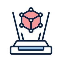 Modern icon of hologram, concept of augmented reality vector