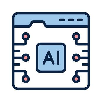 Get this amazon icon of artificial intelligence in modern style vector