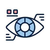 Mechanical eye , artificial intelligence icon design vector