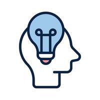 Well designed idea generation in modern style vector