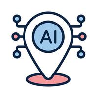 Ai location design in modern style vector