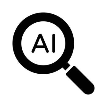 Ai search, artificial intelligence search icon in modern style vector