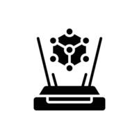 Modern icon of hologram, concept of augmented reality vector