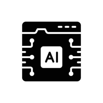 Get this amazon icon of artificial intelligence in modern style vector