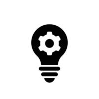 Cogwheel with lightbulb, concept icon of creative technology vector