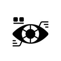 Mechanical eye , artificial intelligence icon design vector