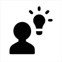 Idea Icon Silhouette and Technology Art for Creative Concept vector