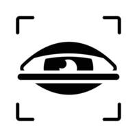 Iris recognition design in editale style vector