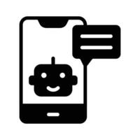Trendy icon of mobile robot, artificial intelligence design vector