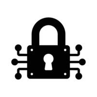 Protecting data and systems through cybersecurity, ready to use icon vector