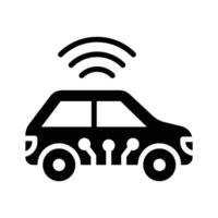 Beautiful designed smart car icon, ai automobile technology vector