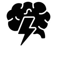 An icon design of brainstorming in unique style, brain power vector