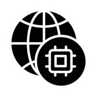 A worldwide network of devices using microchip technology vector