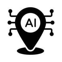 Ai location design in modern style vector