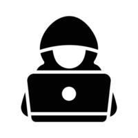 Grab this creative icon of hacker in modern style vector